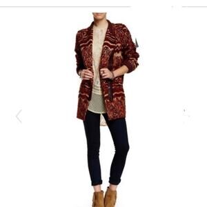 Free People Faux Fur Patterned Coat  - jacket